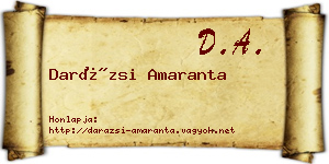 Darázsi Amaranta névjegykártya
